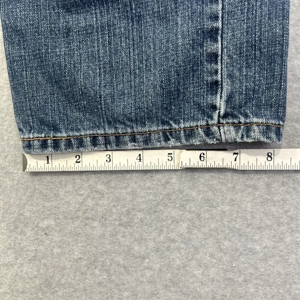 Levi's 559 Jeans Mens 33 Blue Straight Relaxed Fit Distressed Measures 33x31 - Picture 13 of 14